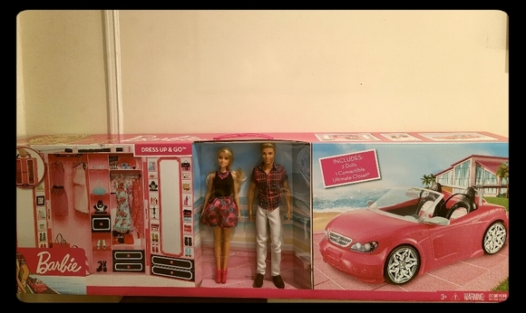 barbie ken dress up and go closet and vehicle gift set